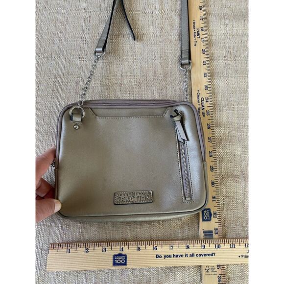 Kenneth Cole Silver Crossbody Chain Purse Retro Glamour - Picture 4 of 8